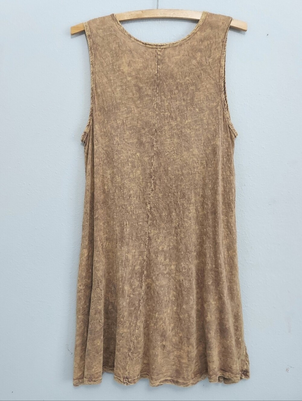 Jess & Jane Abstract Mama Baby Giraffe Print Knit Tank Dress Tan Med Art To Wear - Picture 5 of 8